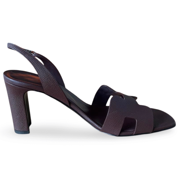 Hermès Éternité 80 Sandal in Burgundy – Size 39 - Image 3