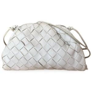 Bottega Veneta Mini The Pouch Bag – Chalk Intrecciato Leather