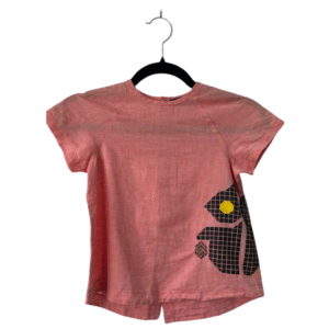 Fendi Kids Pink Geometric Print Short-Sleeve Shirt – Size 6A
