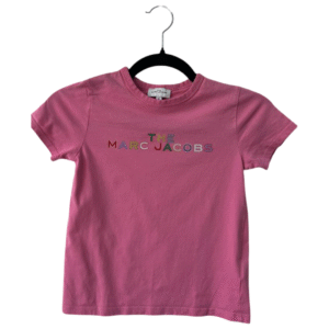 MARC JACOBS Girls Pink Logo T-Shirt – Size 8/126