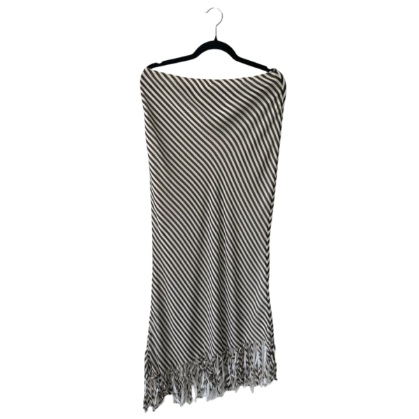Iceberg Striped Skirt with Fringed Hem – Size IT 42 / US 26 - Image 2