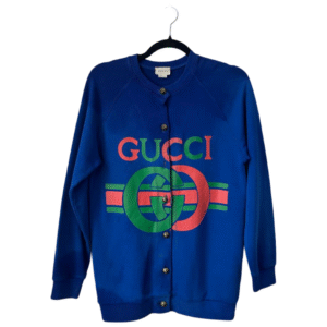 Gucci Kids Blue Cotton Jersey Sweatshirt with Vintage Logo – Size 10