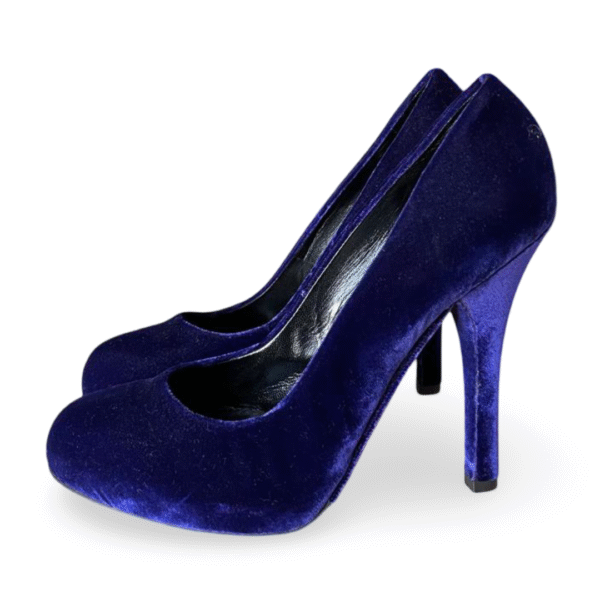 Dolce & Gabbana Purple Velvet Suede Pumps – Size 38 - Image 2