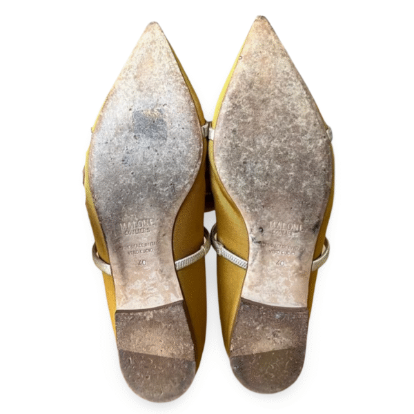 Malone Souliers Yellow Canvas Maureen Pointed Toe Flats – Size 40 - Image 6