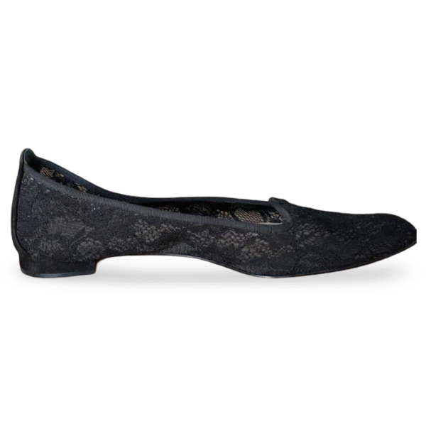 Manolo Blahnik Lace Ballet Flats in Black – Size 39 - Image 5