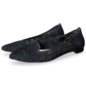 Manolo Blahnik Lace Ballet Flats in Black – Size 39