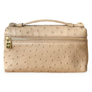 Loro Piana Extra Pocket L19 Struzzo Ostrich Leather Pouch