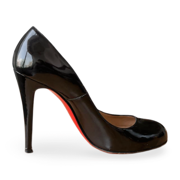 Christian Louboutin Black Patent Simple Pump – Size 38 - Image 5