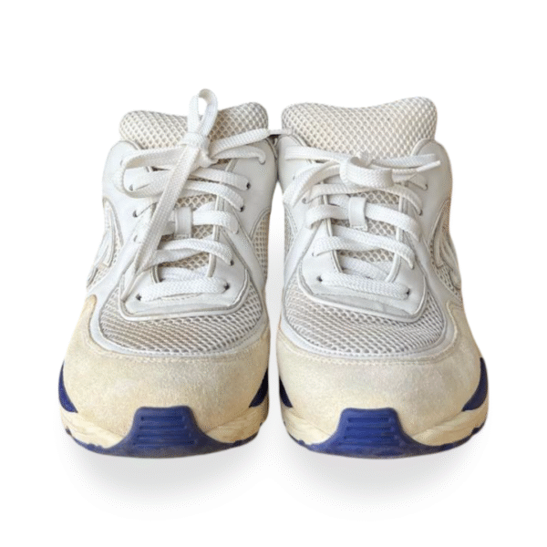 Chanel Interlocking CC Logo Low Top Athletic Sneakers – Size 36.5 - Image 2