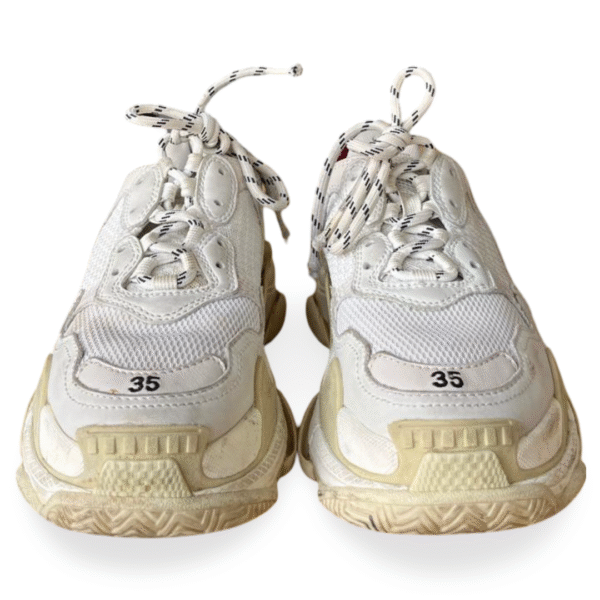 Balenciaga White Triple S Sneakers – Size 35 - Image 2