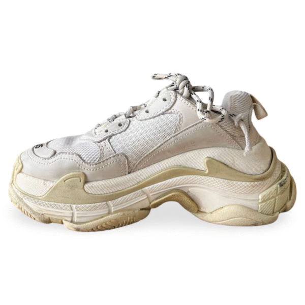 Balenciaga White Triple S Sneakers – Size 35 - Image 5
