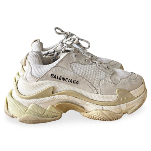 Balenciaga White Triple S Sneakers – Size 35 - Image 4