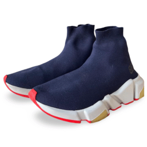 Balenciaga Speed Sneaker – Navy / Grey / Red, Size 38