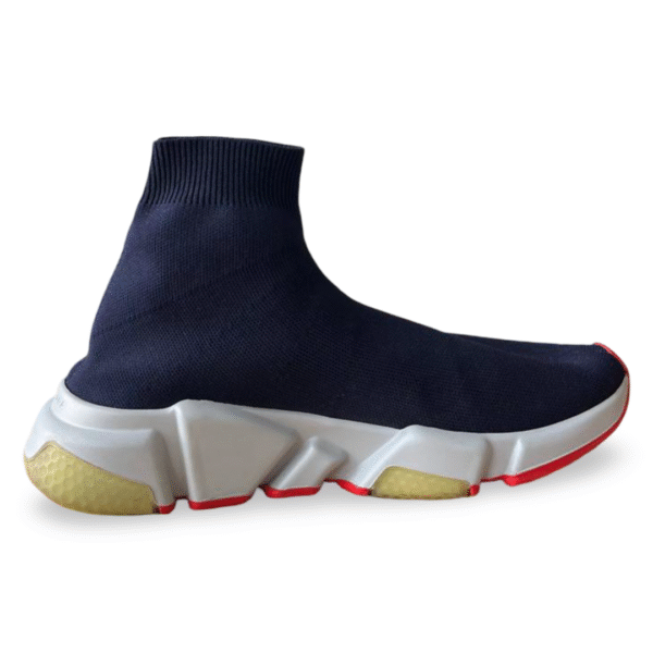 Balenciaga Speed Sneaker – Navy / Grey / Red, Size 38 - Image 5