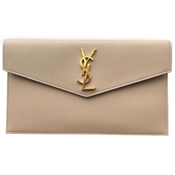 Saint Laurent Uptown Pouch Medium – Beige