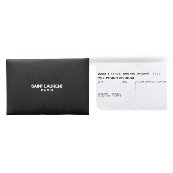 Saint Laurent Uptown Pouch Medium – Beige - Image 3