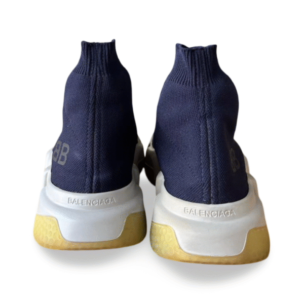 Balenciaga Speed Sneaker – Navy / Grey / Red, Size 38 - Image 6