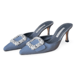 Manolo Blahnik Maysale Jewel Mules – Size 38