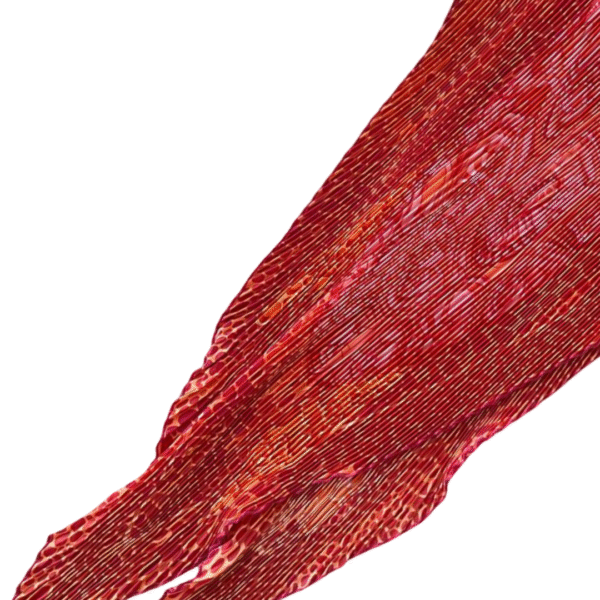 Hermès Vintage 2009 Rose De Madras à Zakynthos Turtle Silk Pleated Scarf – 85 x 85 cm - Image 2