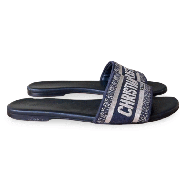Christian Dior Deep Blue Dway Slide – Size 38 - Image 3