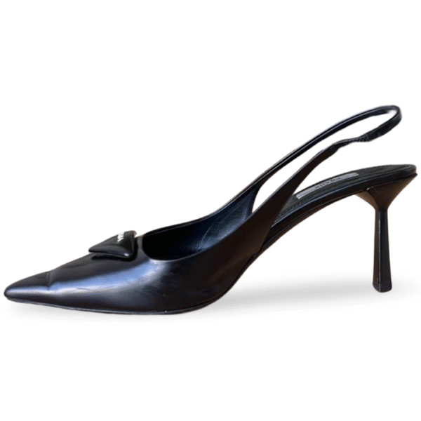 Prada Calzature Donna Nero Spazzolato Pumps – Size 39 - Image 2