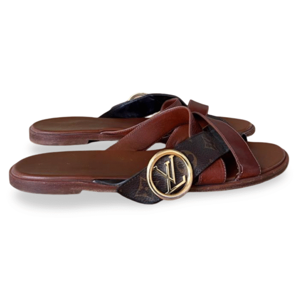 Louis Vuitton Horizon Line Flat Sandals – Size 41 - Image 3