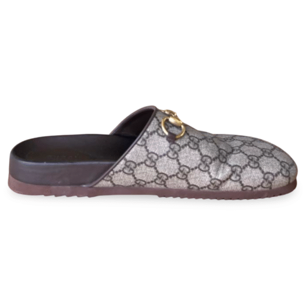 Gucci GG Supreme Canvas Horsebit Slippers – Size 42 - Image 5