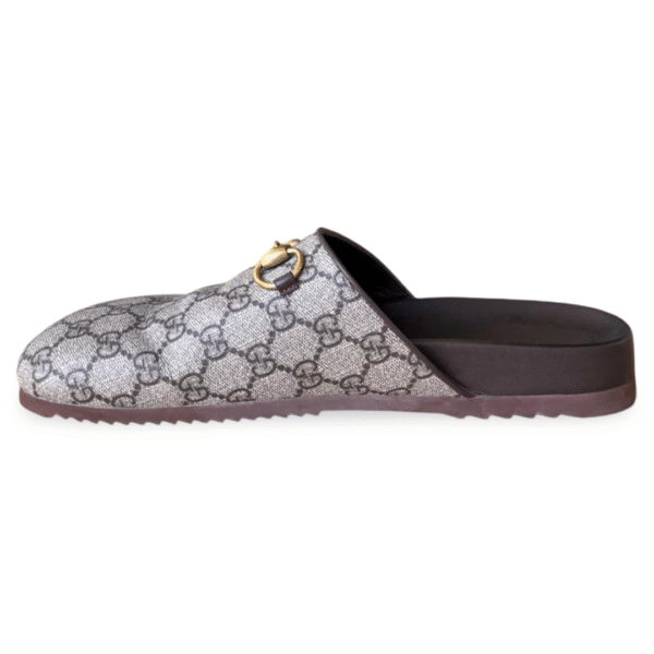 Gucci GG Supreme Canvas Horsebit Slippers – Size 42 - Image 4