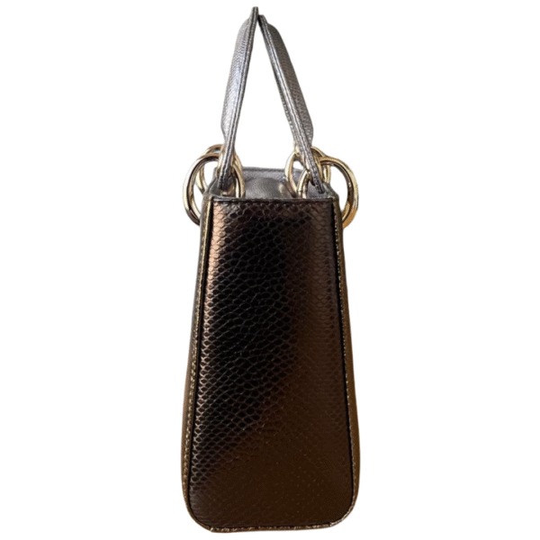 Christian Dior Lady Dior Mini Chain Bag – Metallic Lizard - Image 5