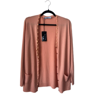 Blumarine Peach Beaded Embellished 100% Cashmere Cardigan – Size IT 42 / DE 36