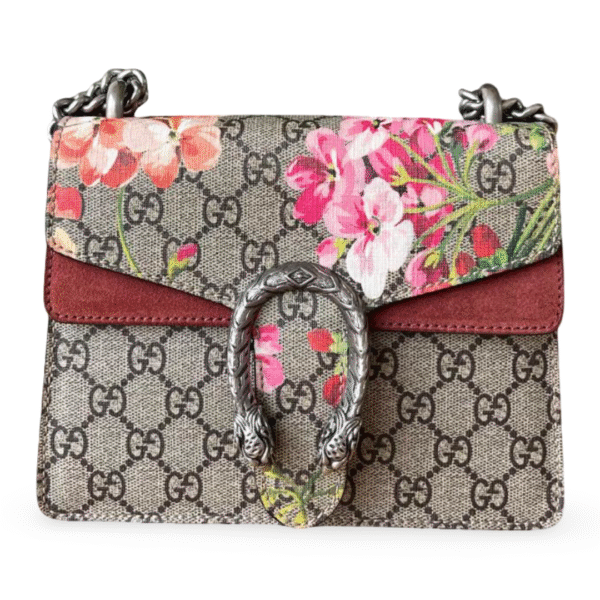 Gucci Dionysus GG Supreme Blooms Mini Shoulder Bag – Brown/Antique Rose - Image 2
