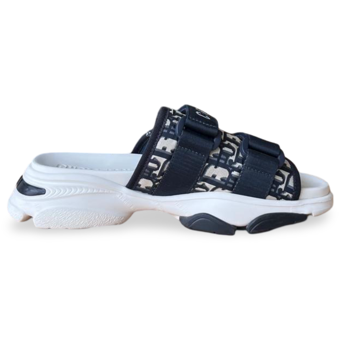 Dior D-Wander Slide Deep Blue Dior Oblique Printed Technical Fabric- Size 37 6 Dior D-Wander Slide Deep Blue Dior Oblique Printed Technical Fabric- Size 37 - Image 6