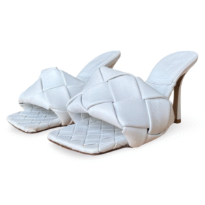 Bottega Veneta White Lido Mule Sandals – Size 36.5