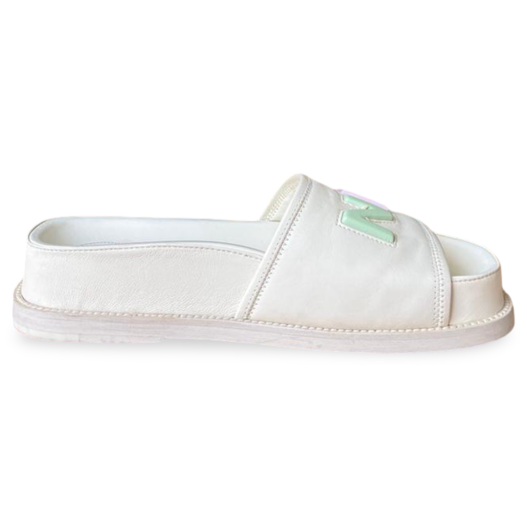 Chanel 22S Multicolor Ivory Sandal Slides – Size 37C 4 Chanel 22S Multicolor Ivory Sandal Slides – Size 37C - Image 4