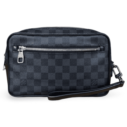 Louis Vuitton Kasai Wristlet Bag – Damier Graphite & Leather