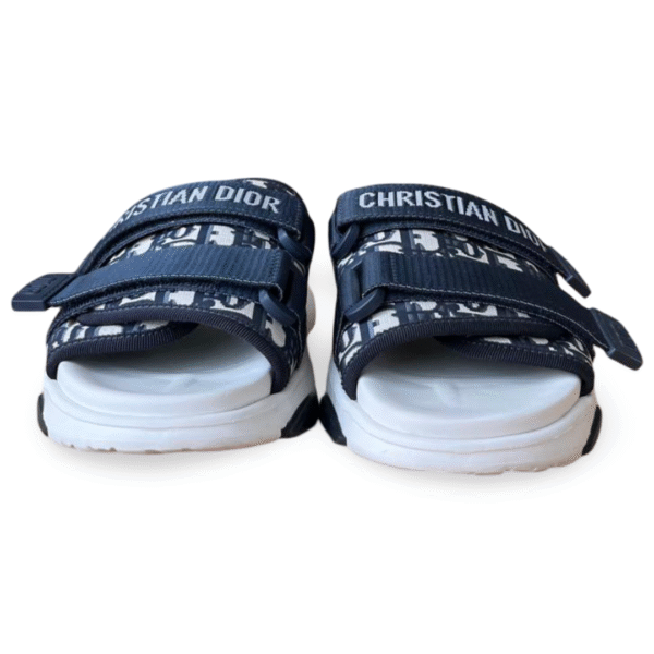 Dior D-Wander Slide Deep Blue Dior Oblique Printed Technical Fabric- Size 37 - Image 2