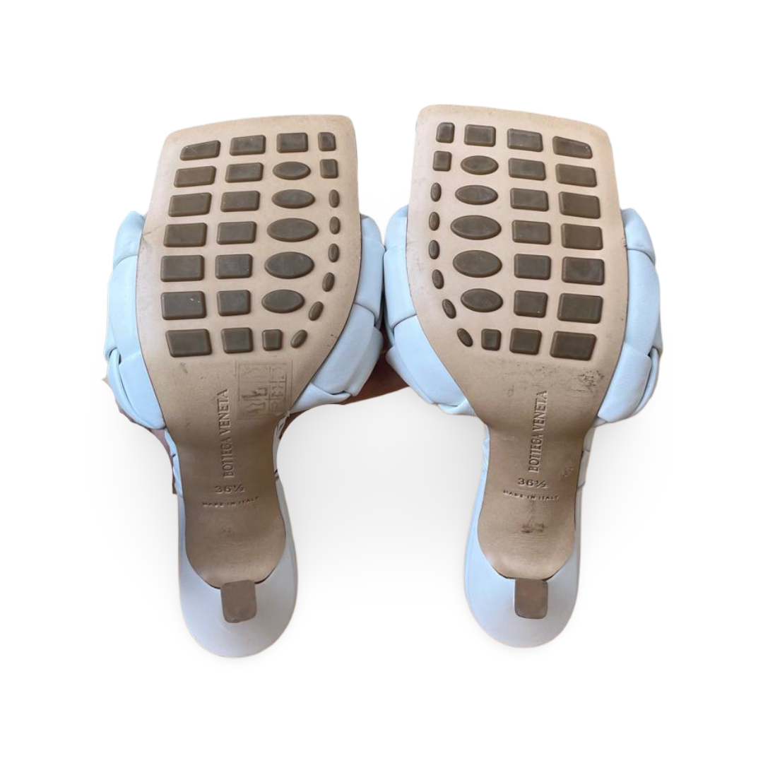Bottega Veneta White Lido Mule Sandals – Size 36.5 8 Bottega Veneta White Lido Mule Sandals – Size 36.5 - Image 8