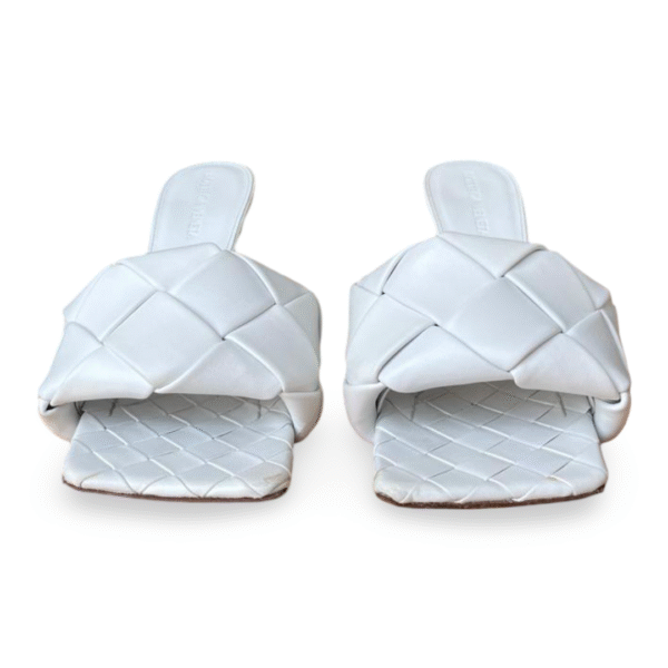 Bottega Veneta White Lido Mule Sandals – Size 36.5 - Image 2