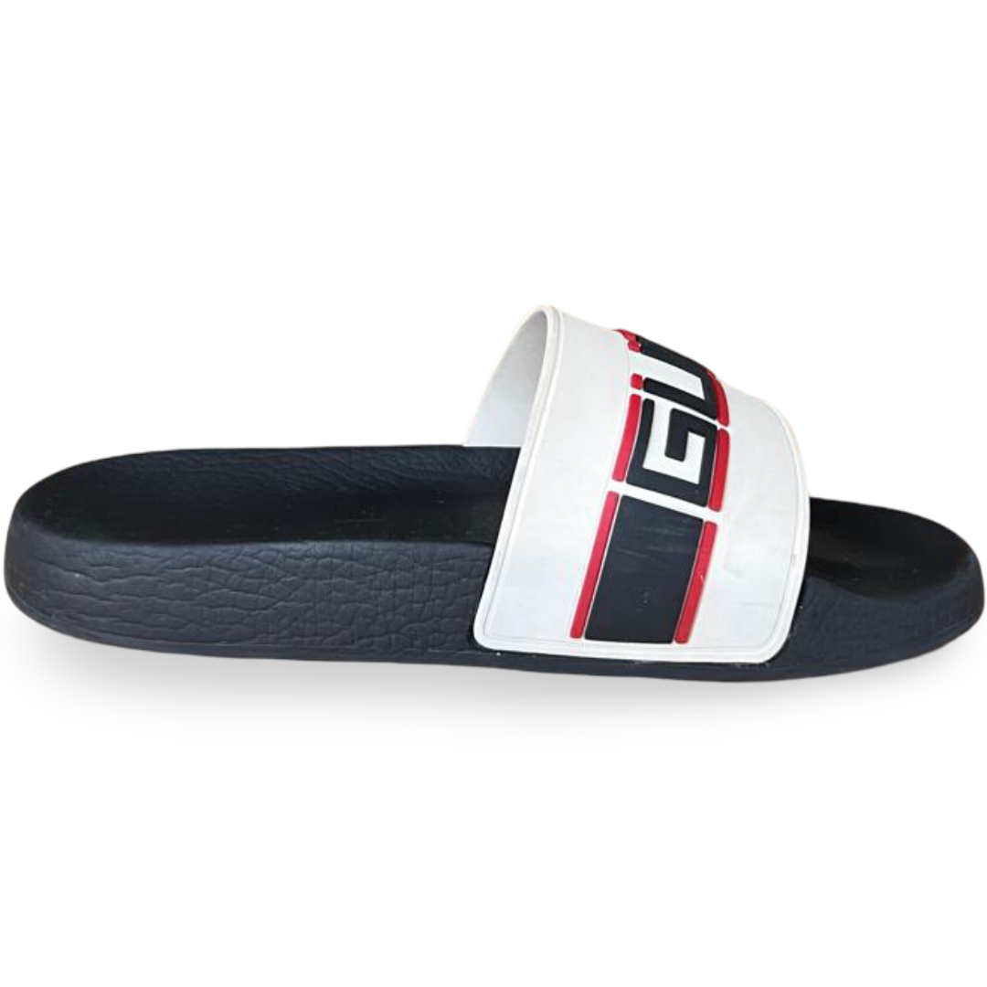 Gucci Off-White Stripe Rubber Slide Sandals – Size 38 7 Gucci Off-White Stripe Rubber Slide Sandals – Size 38 - Image 7