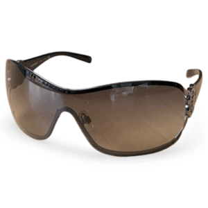Chanel Black Frame Crystal Camellia Flower CC Logo Sunglasses – Model 4164-B