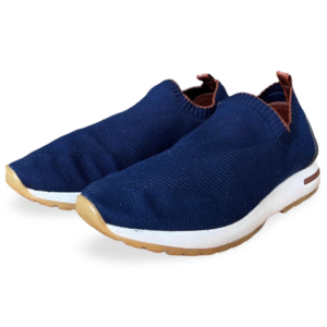 Loro Piana 360 Flexy Walk Leather-Trimmed Wish® Wool Slip-On Sneakers – Blue, Size 39