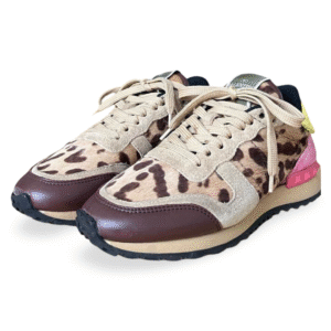 Valentino Rockrunner Leopard Print Sneakers – Size 36