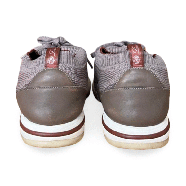 Loro Piana 360 Flexy Walk Leather-Trimmed Wish® Wool Sneakers – Brown, Size 40 - Image 5