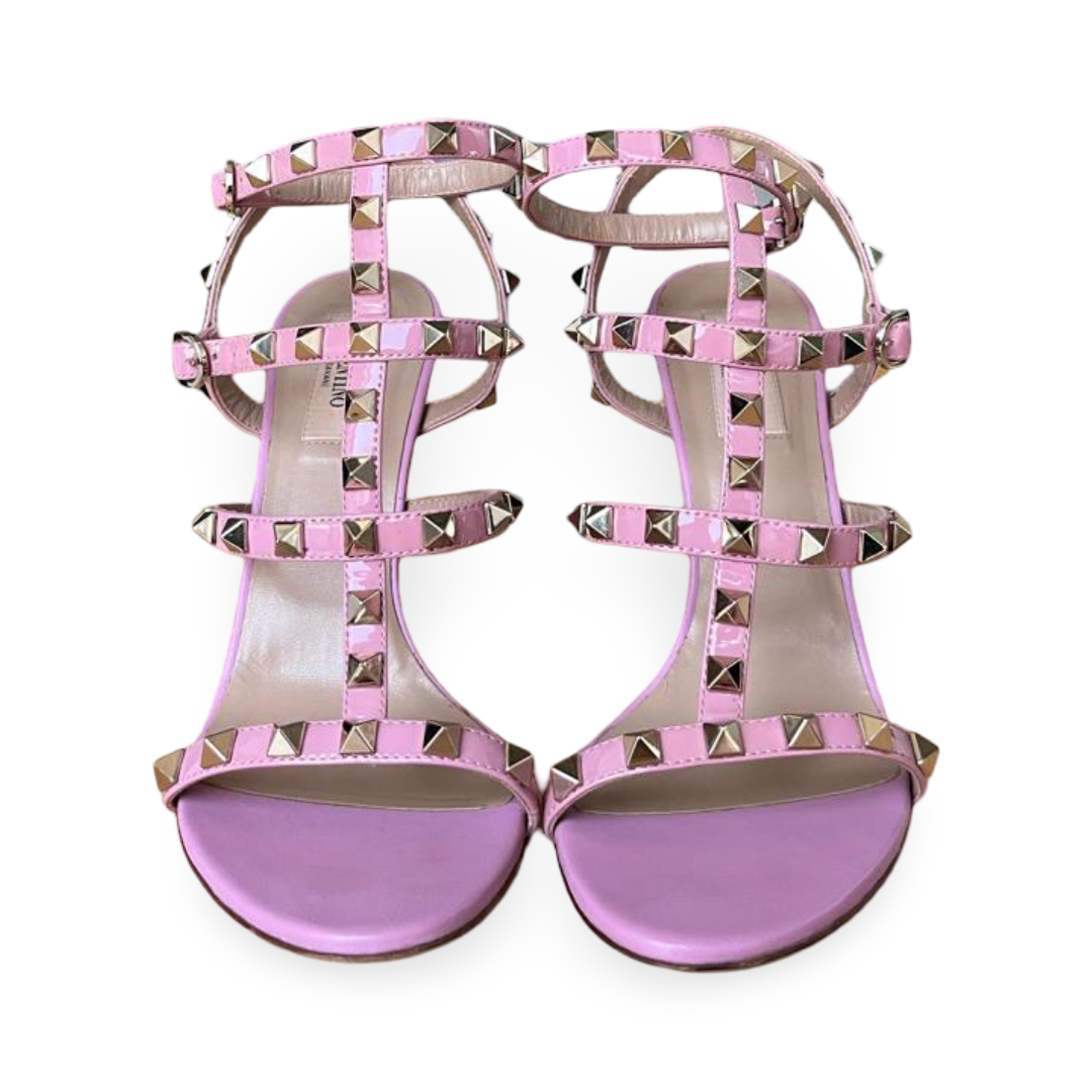Valentino Garavani Rockstud Pink Leather Sandals – Size 37 2 Valentino Garavani Rockstud Pink Leather Sandals – Size 37 - Image 2