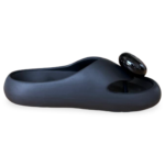 Loewe x Paula's Ibiza Black Pebble Foam Toe-Post Slides – Size 37 - Image 7