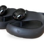 Loewe x Paula's Ibiza Black Pebble Foam Toe-Post Slides – Size 37 - Image 5