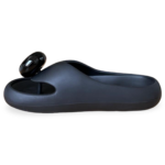 Loewe x Paula's Ibiza Black Pebble Foam Toe-Post Slides – Size 37 - Image 6