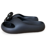 Loewe x Paula's Ibiza Black Pebble Foam Toe-Post Slides – Size 37 - Image 3