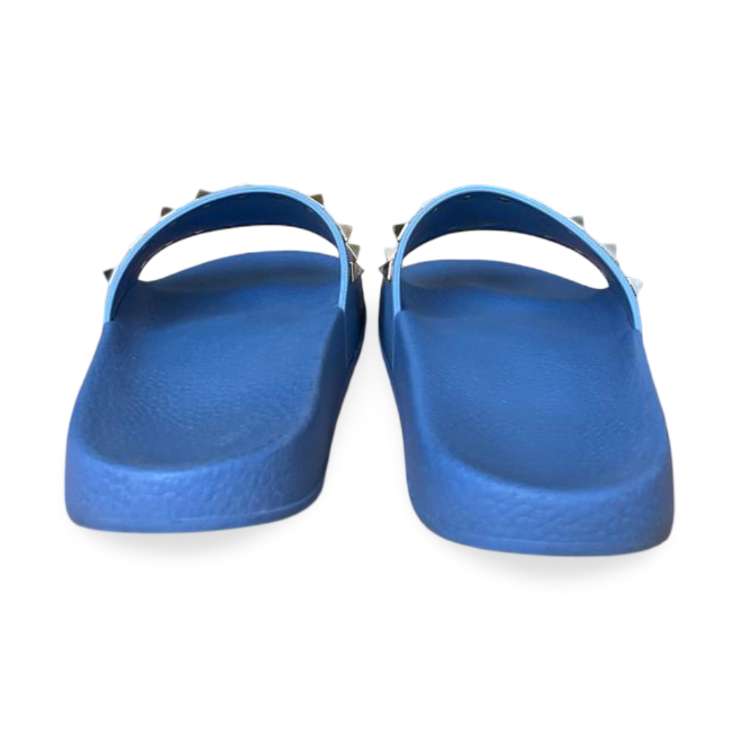 Valentino Garavani Rockstud Light Blue Rubber Slides – Size 38 7 Valentino Garavani Rockstud Light Blue Rubber Slides – Size 38 - Image 7