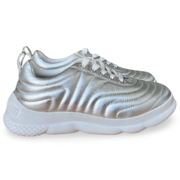 Love Moschino Patented Metallic Leather Sneakers – Size 40 - Image 4